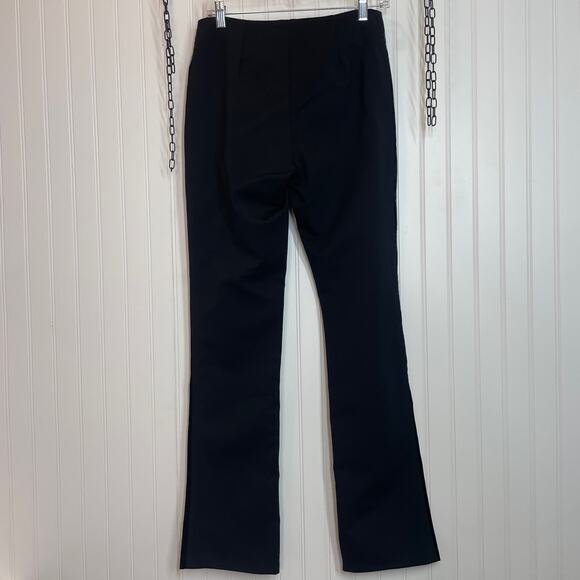 I Am GIA Castor PVC Vinyl Pants Snap Button Fly High Waist Bootcut Black Size M - Picture 4 of 8
